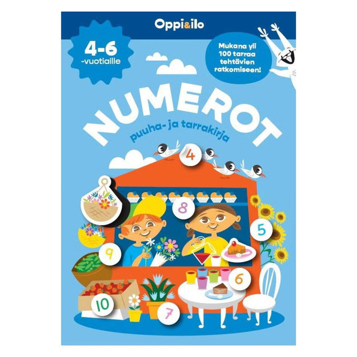 Oppi&ilo Numerot puuha- ja tarrakirja 4-6v
