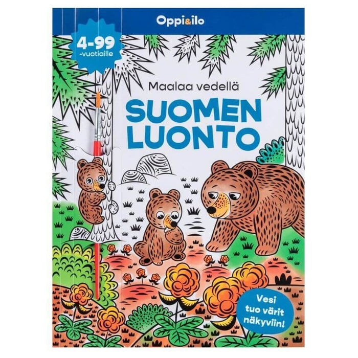 Oppi&ilo Maalaa vedellä Suomen luonto puuhakirja