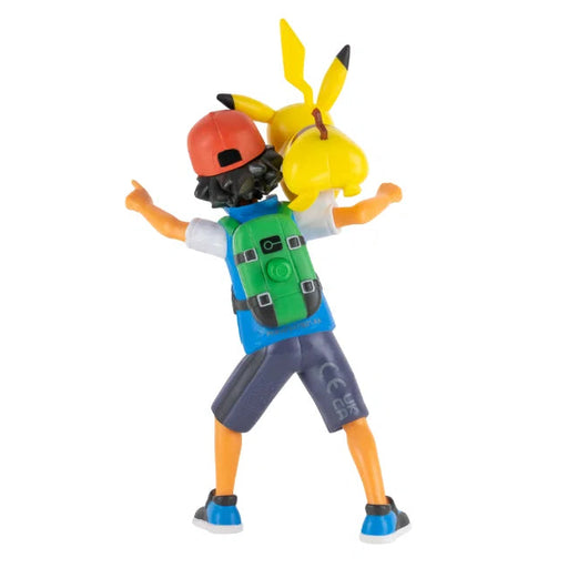 Pokemon Pikachu ja Ash pokemon kouluttaja Battle figuuri