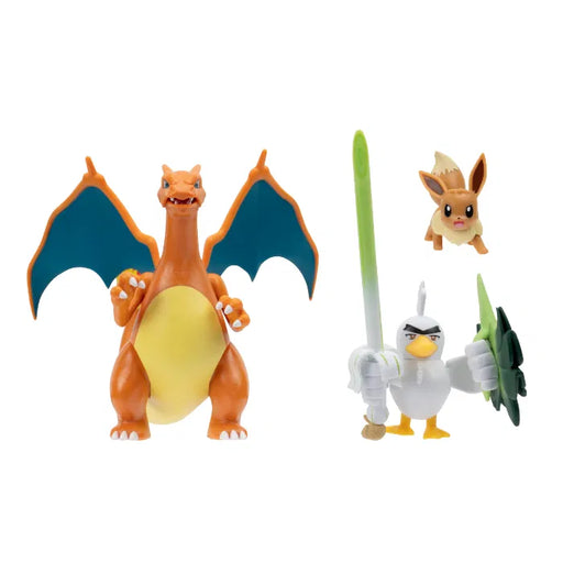 Pokemon Special edition figuuri 3-Pack - Charizard, Eevee ja Sirfetch'd