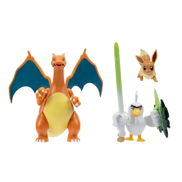 Pokemon Special edition figuuri 3-Pack - Charizard, Eevee ja Sirfetch'd