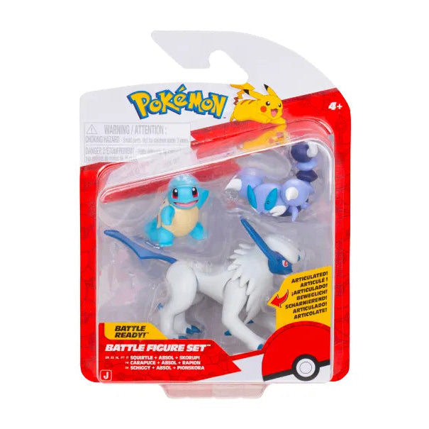 Pokemon Battle figuuri 3-Pack - Squirtle, Absol, Skorupi