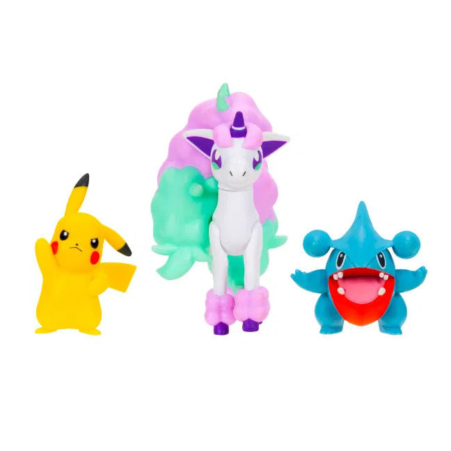 Pokemon Battle figuuri 3-Pack - Ponyta, Pikachu, Gible