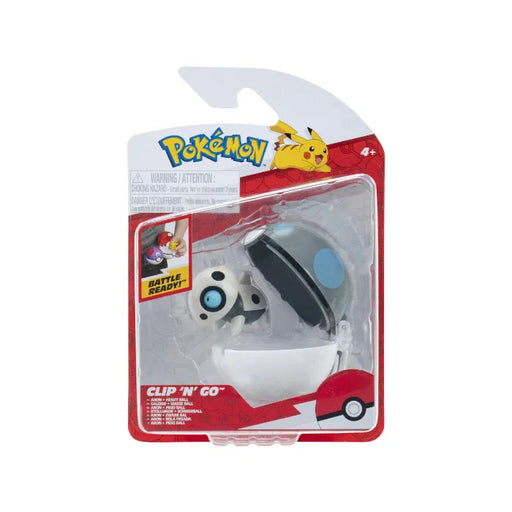 Pokemon Aron with Heavy ball figuuri ja Clip'n' Go - poke pallo