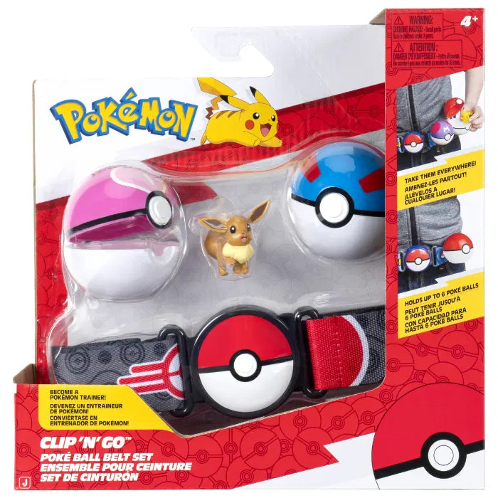 Pokemon Poké Ball Clip 'n' Go leikkisetti vyöllä - Eevee