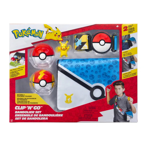 Pokemon Poké Ball Clip 'n' Go Pikachu - vyö ja laukku setti