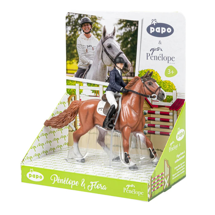 Papo 51575 Penelope ratsastaja & Flora hevonen