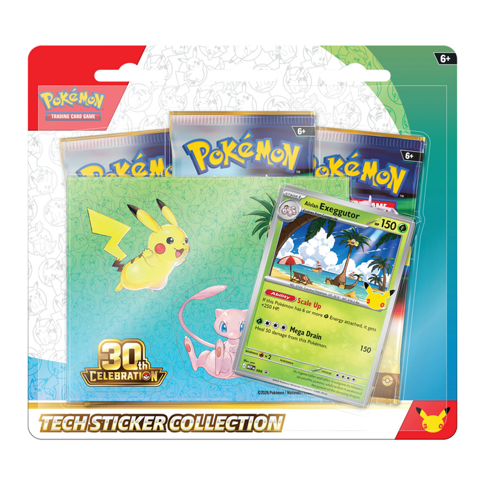 Pokémon 30th Celebration Tech Sticker Collection Exeggutor - Ennakkotilaus