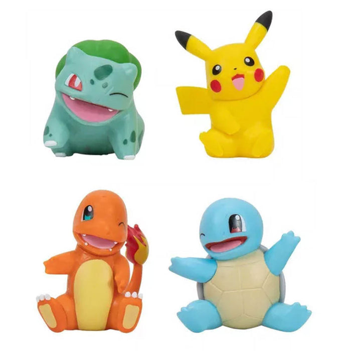 Pokemon Battle figuuri 4-Pack - Pikachu, Squirtle, Charmander, Bulbasaur