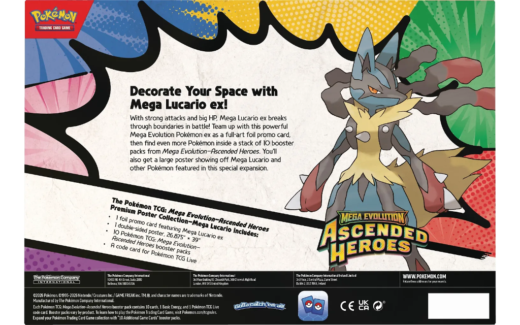 Pokémon ME02.5 Premium Poster Collection - Mega Lucario EX