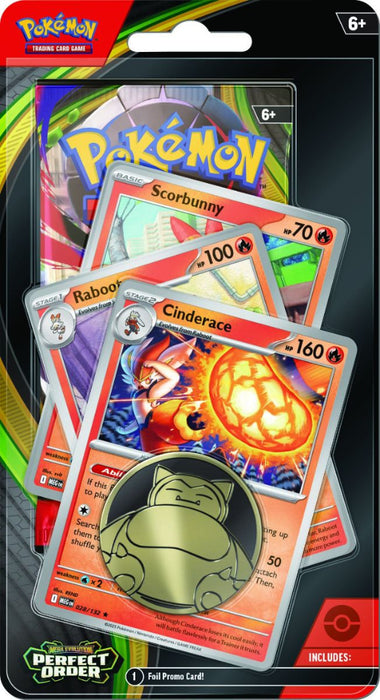 Pokemon ME03 Perfect Order Premium Checklane Blister - Cinderace - Ennakkotilaus