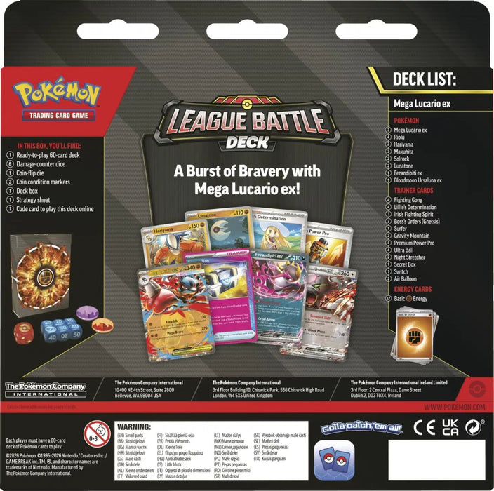 Pokémon Mega Battle Deck Mega Lucario keräilykortti pakkaus
