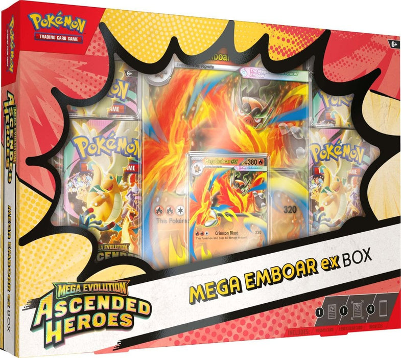 Pokemon Mega Evolution Ascended Heroes Mega Emboar EX Box