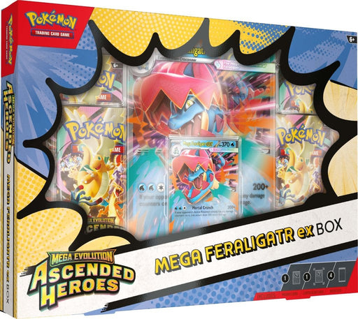 Pokemon Mega Evolution Ascended Heroes Mega Feraligatr EX Box