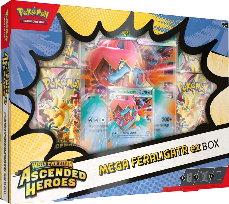 Pokemon Mega Evolution Ascended Heroes Mega Feraligatr EX Box