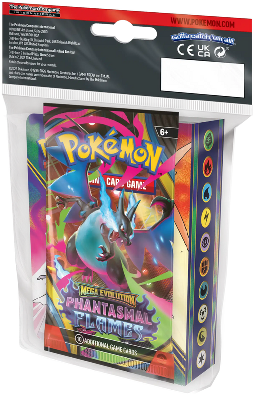 Pokemon Mega Evolution mini kansio + Phantasmal Flames Booster korttipakkaus