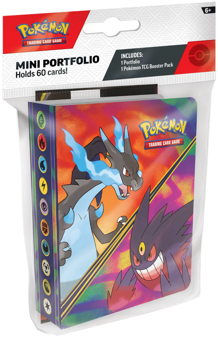 Pokemon Mega Evolution mini kansio + Phantasmal Flames Booster korttipakkaus