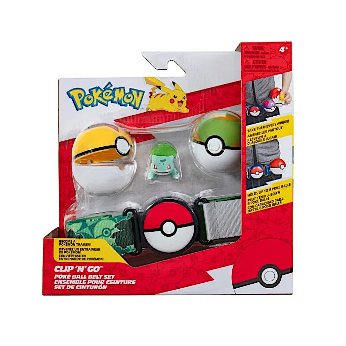 Pokemon Poké Ball Clip 'n' Go leikkisetti vyöllä - Bulbasaur