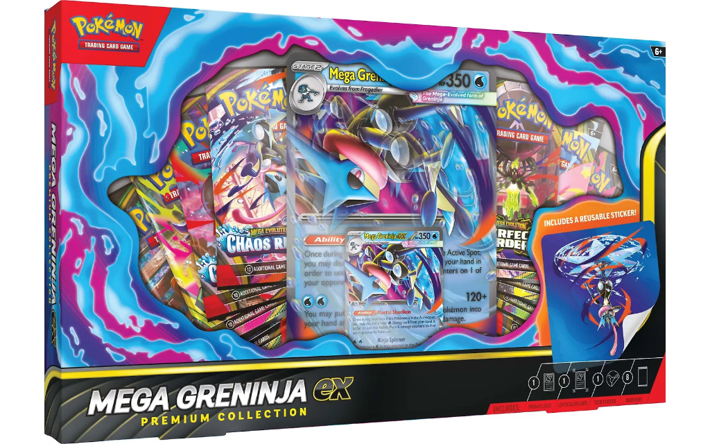Pokémon Premium Ex Mega Greninja Box keräilykortti pakkaus