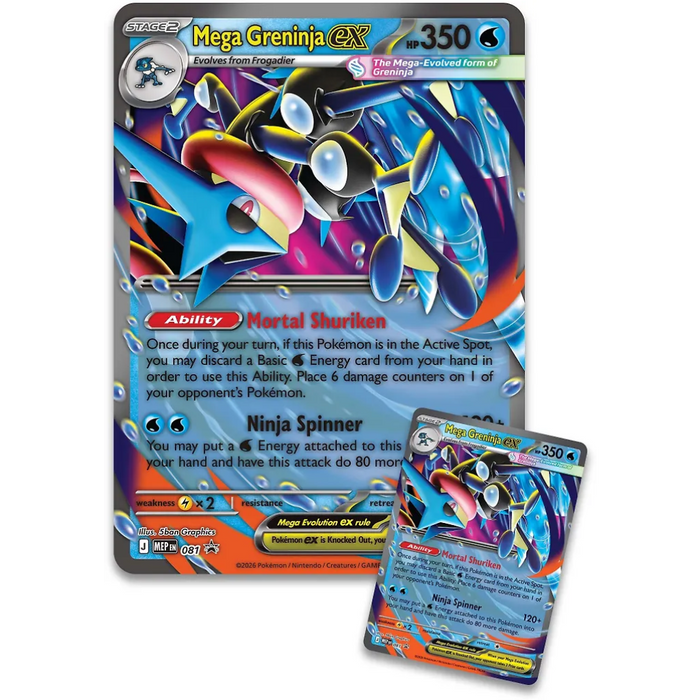 Pokémon Premium Ex Mega Greninja Box keräilykortti pakkaus