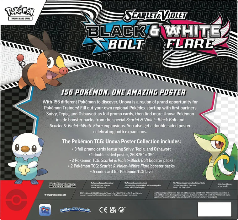 Pokemon SV10.5 Poster Collection kortti pakkaus - Black Bolt & White Flare