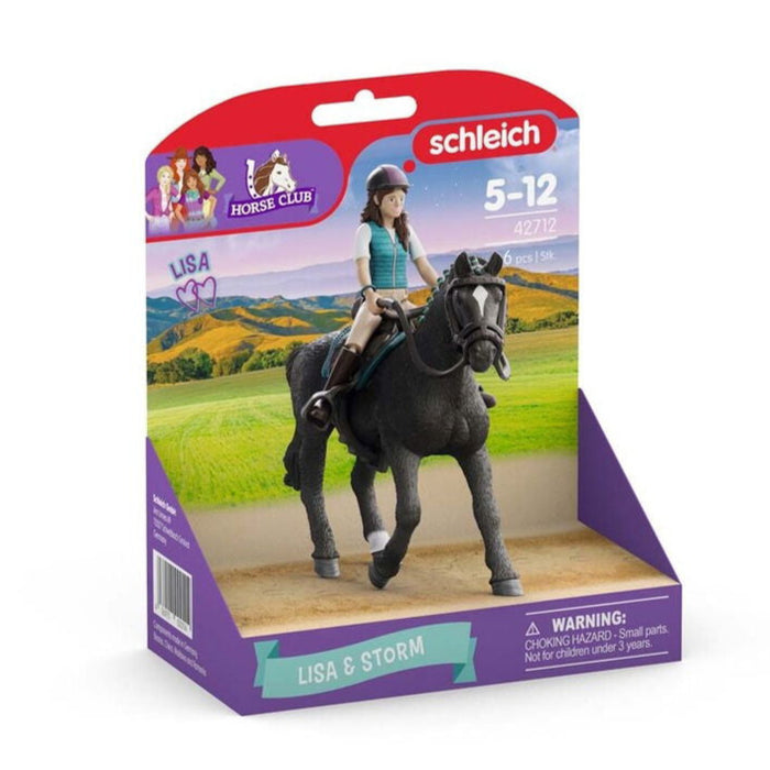 Schleich 42712 ratsastaja Lisa & Storm hevonen + varusteet - Ennakkotilaus tuote!