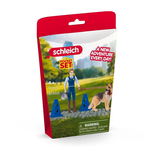 Schleich 81466 Pocket Set Poliisi ja saksanpaimenkoira - Ennakkotilaus