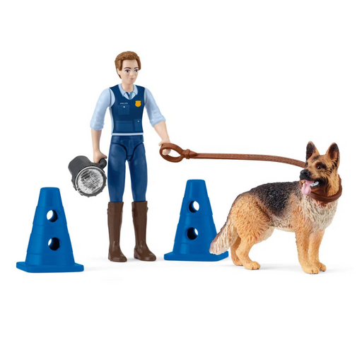 Schleich 81466 Pocket Set Poliisi ja saksanpaimenkoira - Ennakkotilaus