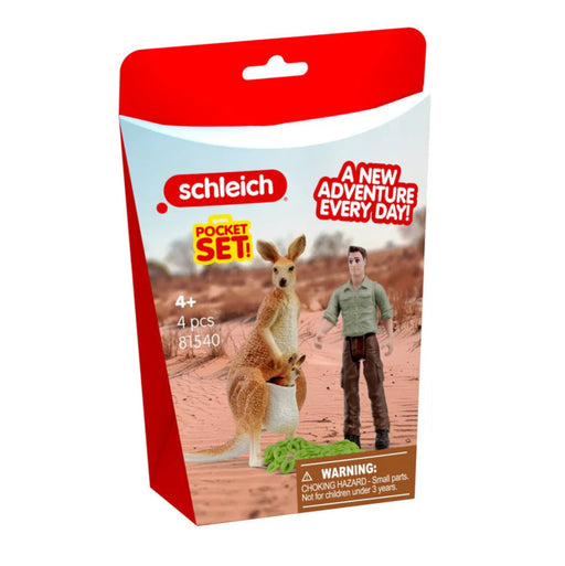 Schleich 81540 Pocket Set Kenguru ja metsänvartija - Ennakkotilaus