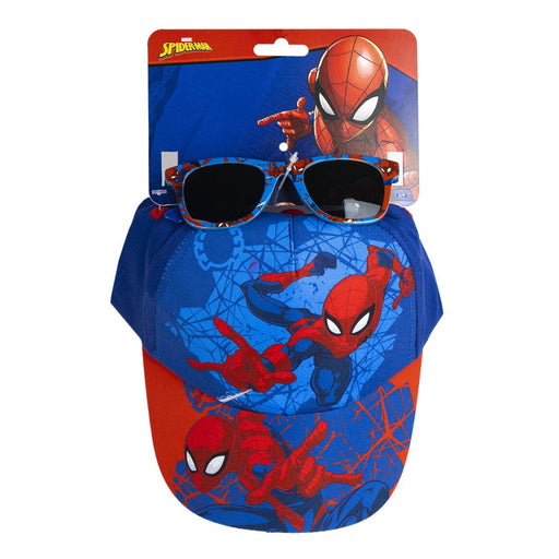 Spiderman lasten lippis ja aurinkolasit 53cm