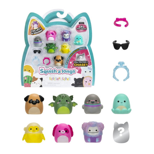 Squish-a-longs 2,5cm hahmo 8kpl pakkaus
