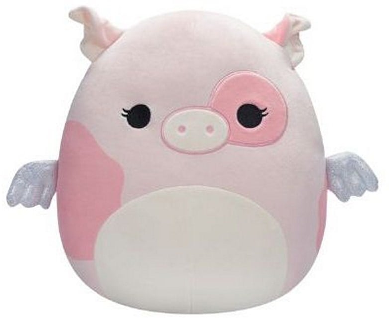 Squishmallows Peety täplikäs lentävä possu pehmolelu 19cm