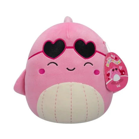 Squishmallows Valentine Val pinkki valas pehmolelu 19cm