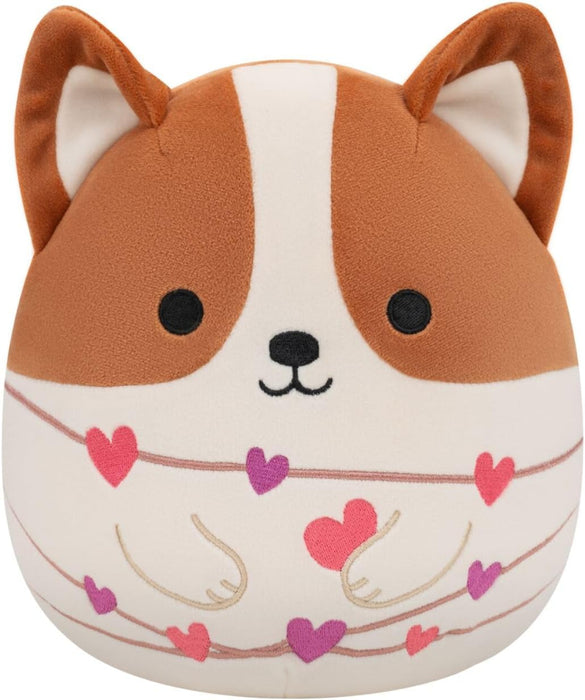 Squishmallows Valentine Reginald Corgi koira pehmolelu 19cm