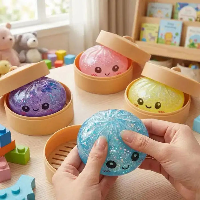 Squishy Bun Rainbow Sugar Dumpling 8,5cm yllätys fidget