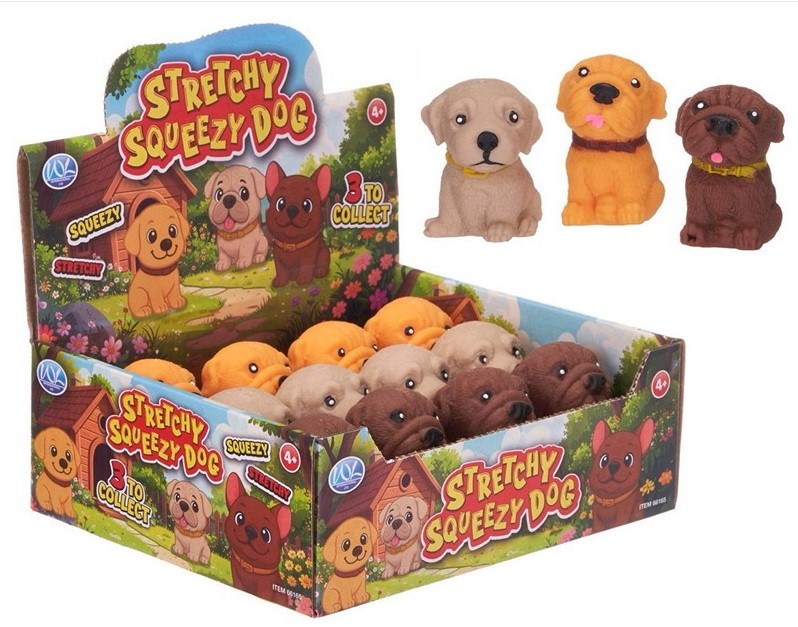 Stretchy Squeezy Dog koiran mallinen Stressi fidget lelu