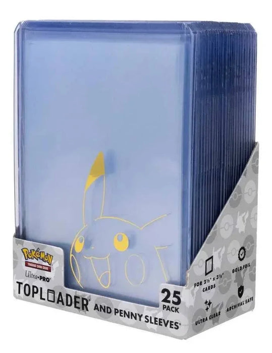 Ultra Pro Pikachu Toploader + Penny Sleeve korttisuojat (25 kpl)