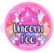 Unicorn Poo pinkki Slimy lima - tasku koko
