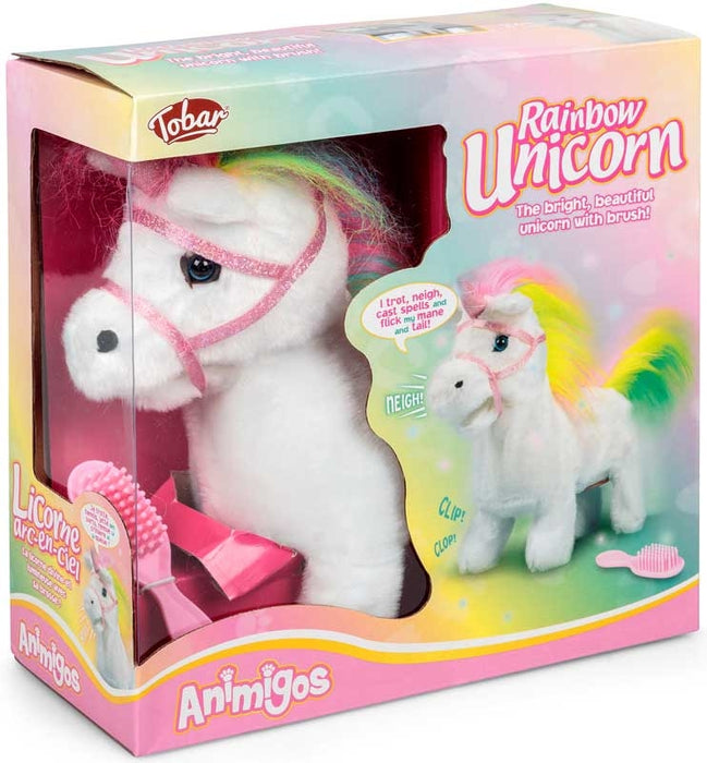 Kävelevä interaktiivinen sateenkaari Yksisarvinen