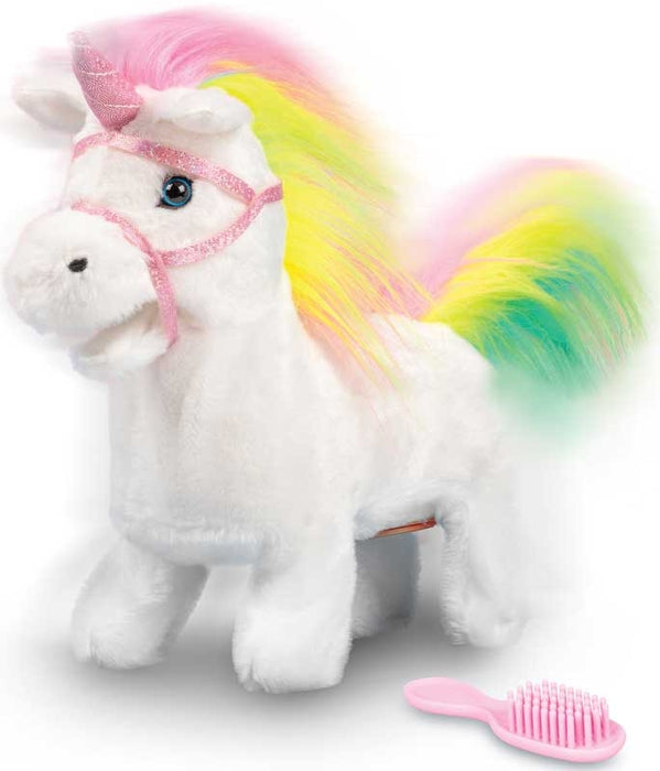 Kävelevä interaktiivinen sateenkaari Yksisarvinen