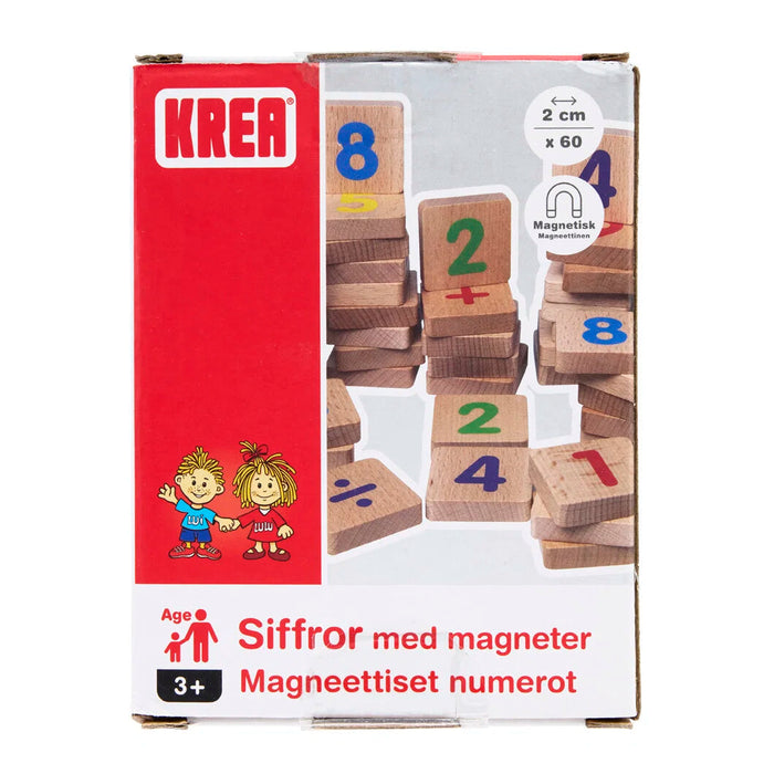 KREA puiset magneetti numerot 60kpl