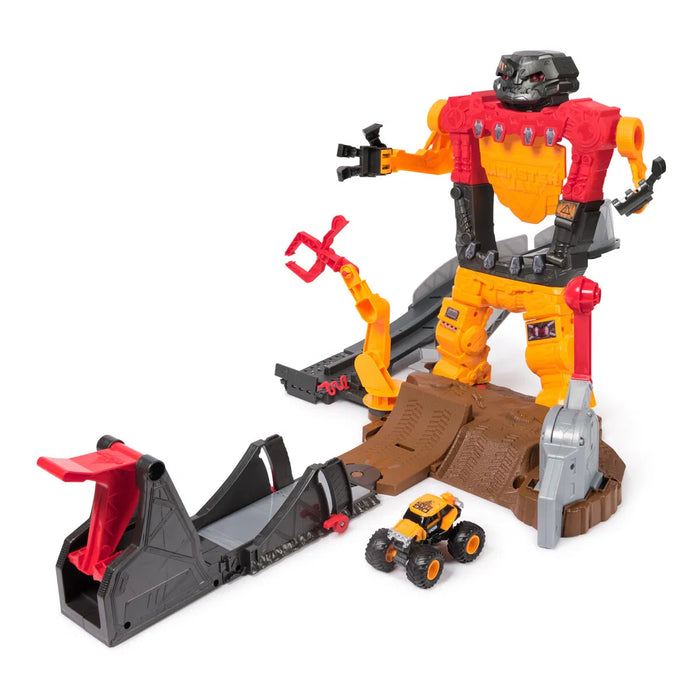 Monster Jam 1:64 Smash & Bash Smashbot stuntti setti