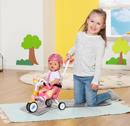 Baby Born nuken kolmipyörä työntöaisalla