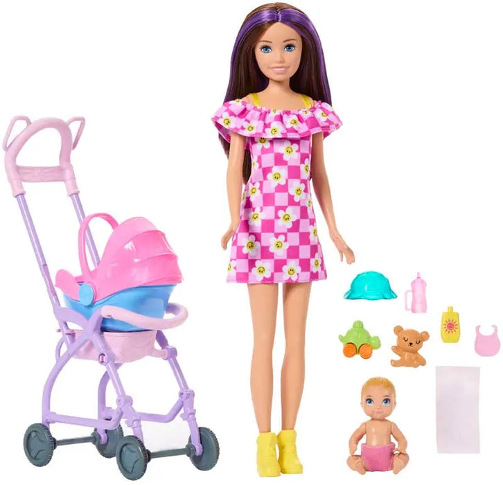 Barbie Skipper Babysitter Lastenhoitaja ja rattaat