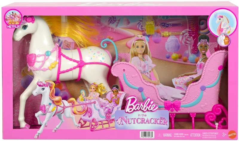 Barbie Fantasy Pähkinäsärkijä hevonen ja reki