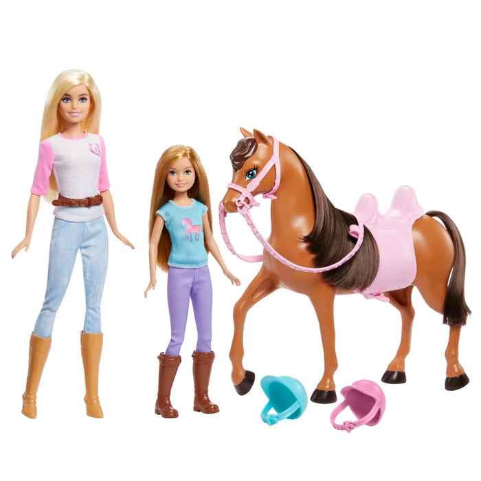 Barbie Hevonen ja nuket 2kpl -leikkisetti