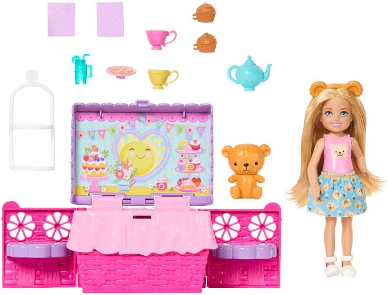 Barbie Chelsea Teekutsut nallen kanssa -leikkisetti