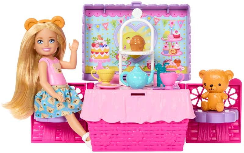 Barbie Chelsea Teekutsut nallen kanssa -leikkisetti