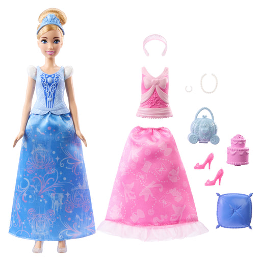 Disney Tuhkimo nukke ja 2in1 vaate leikkisetti