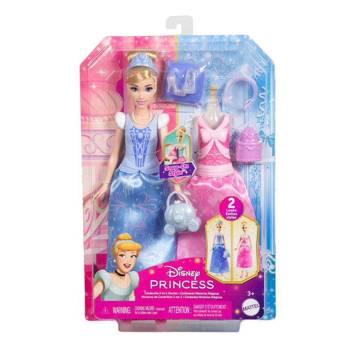 Disney Tuhkimo nukke ja 2in1 vaate leikkisetti